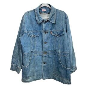 Vintage 70s Levis Orange Tab Denim Jacket Men’s XL Jean Chore Coat Split Tail